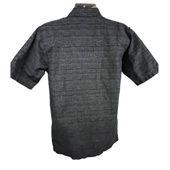 No Boundaries Mens Vintage Gray Graphic Button Up Motorcycle Camp Shirt Small - Picture 2 of 8